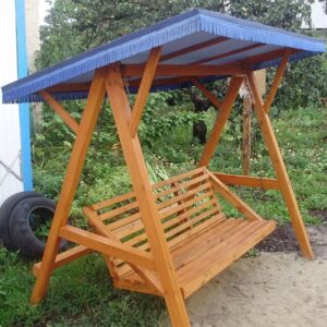 Качели садовые с тентом