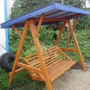 Качели садовые с тентом