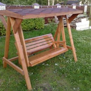 Качели садовые деревянные